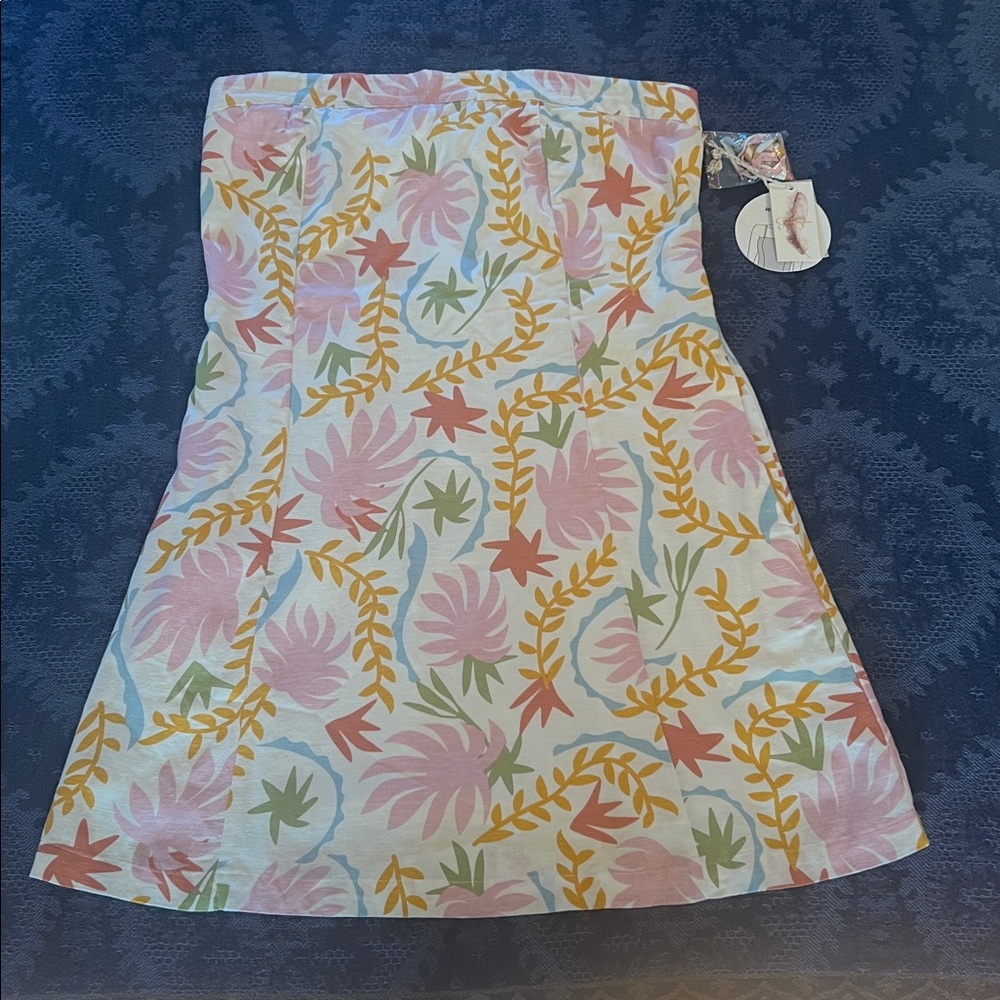 Floral Strapless Dress by Jessica Simpson